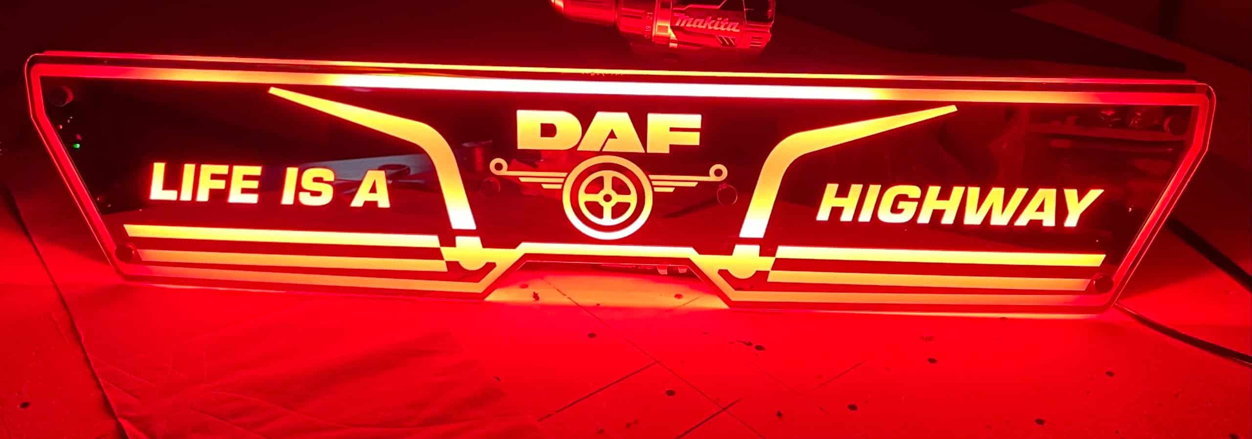 DAF LED Spiegel Achterwand - 90x20cm