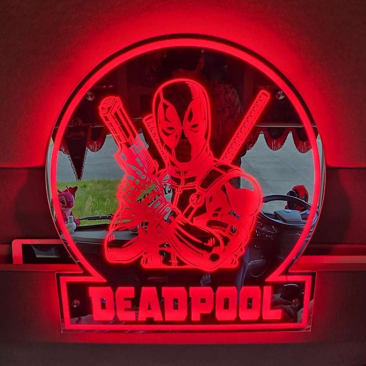 Deadpool - LED Spiegel Achterwand - 51x55cm