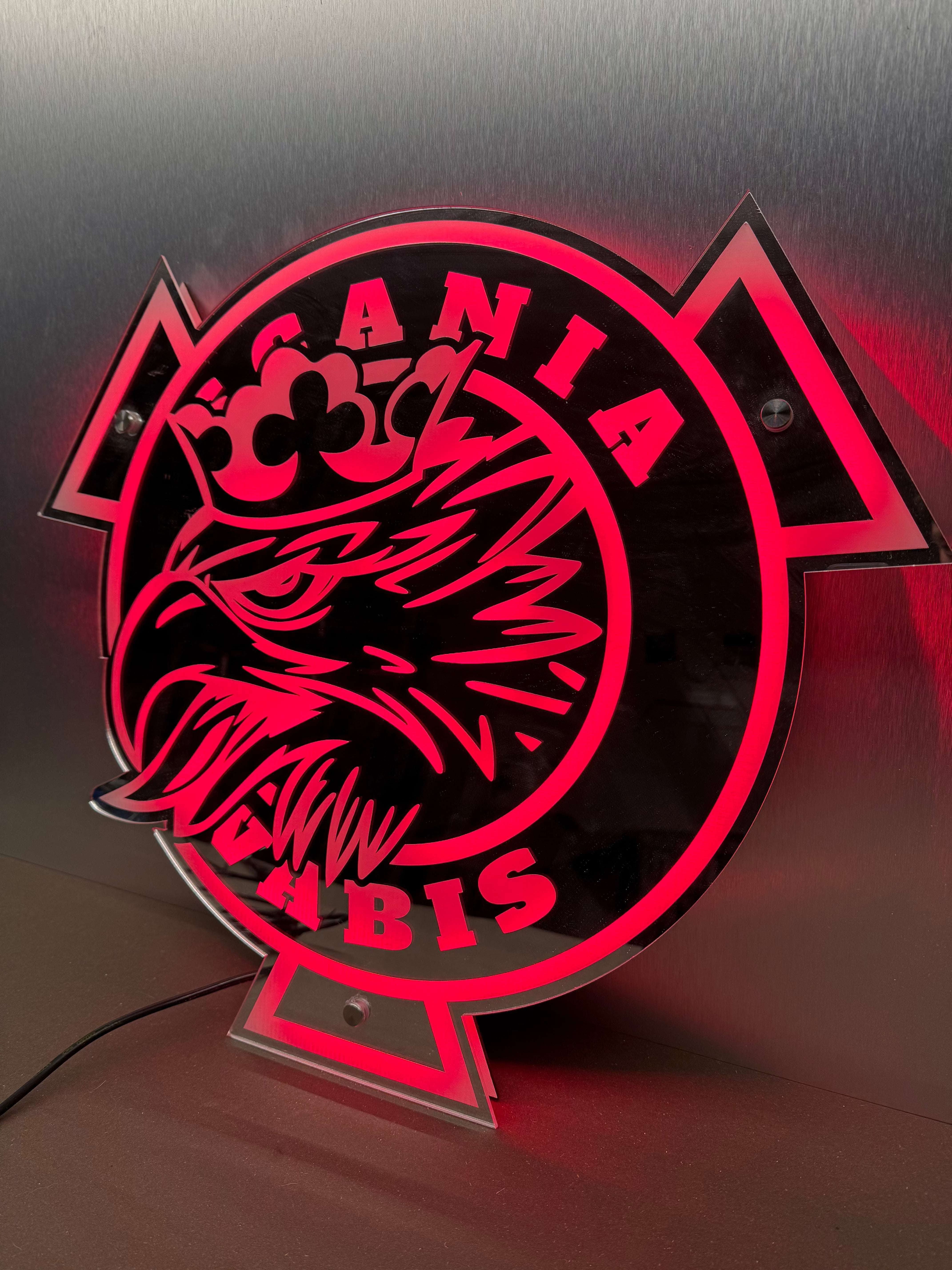 Scania Vabis Rond LED Spiegel Achterwand V2 - 55x48