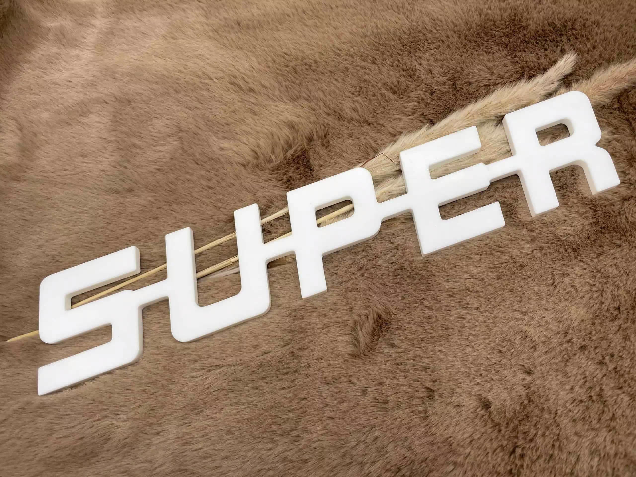 Scania Super Logo - Plexiglas Wit - 8mm