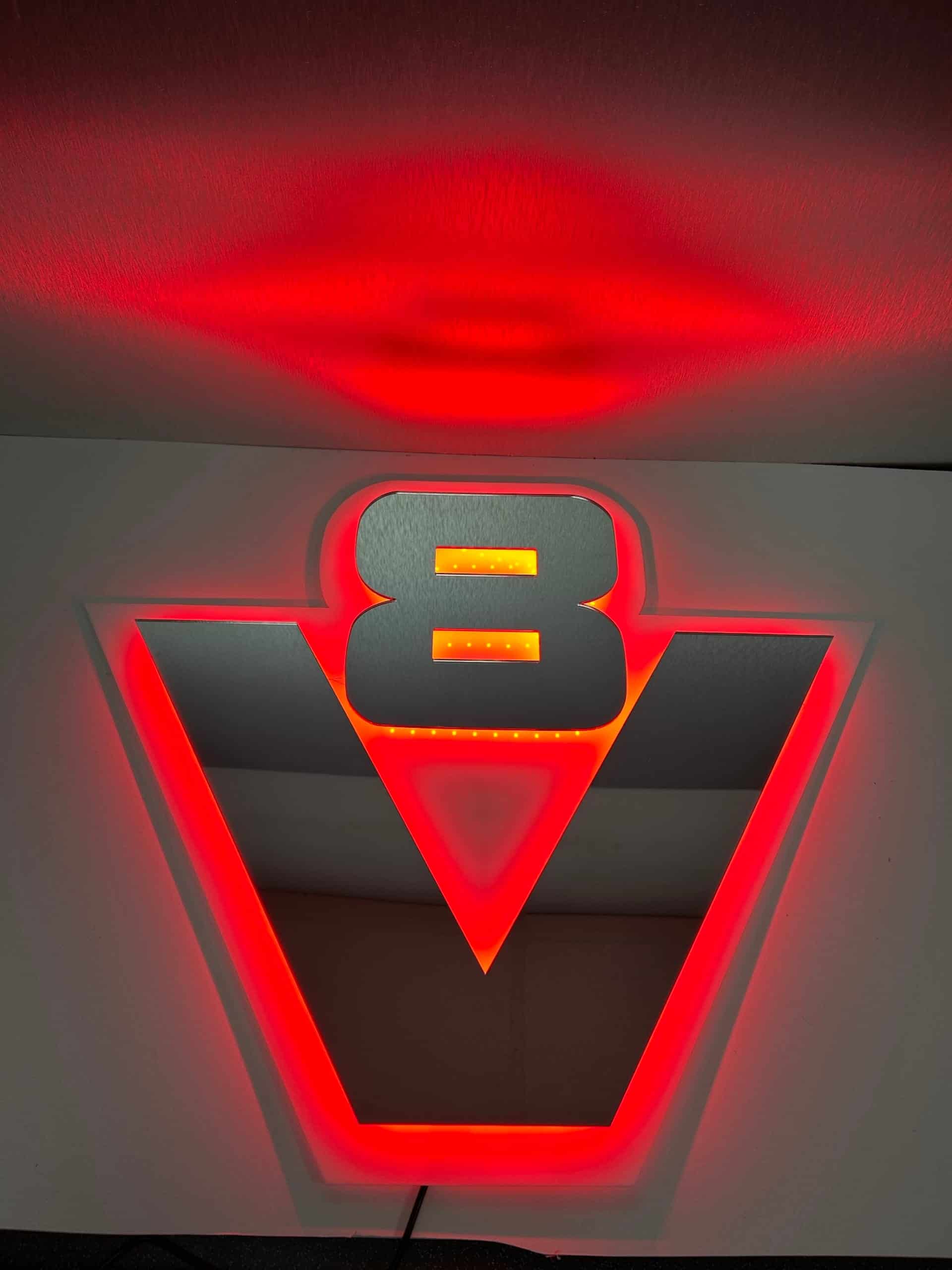 Scania V8 LED Spiegel Achterwand - 55x47cm