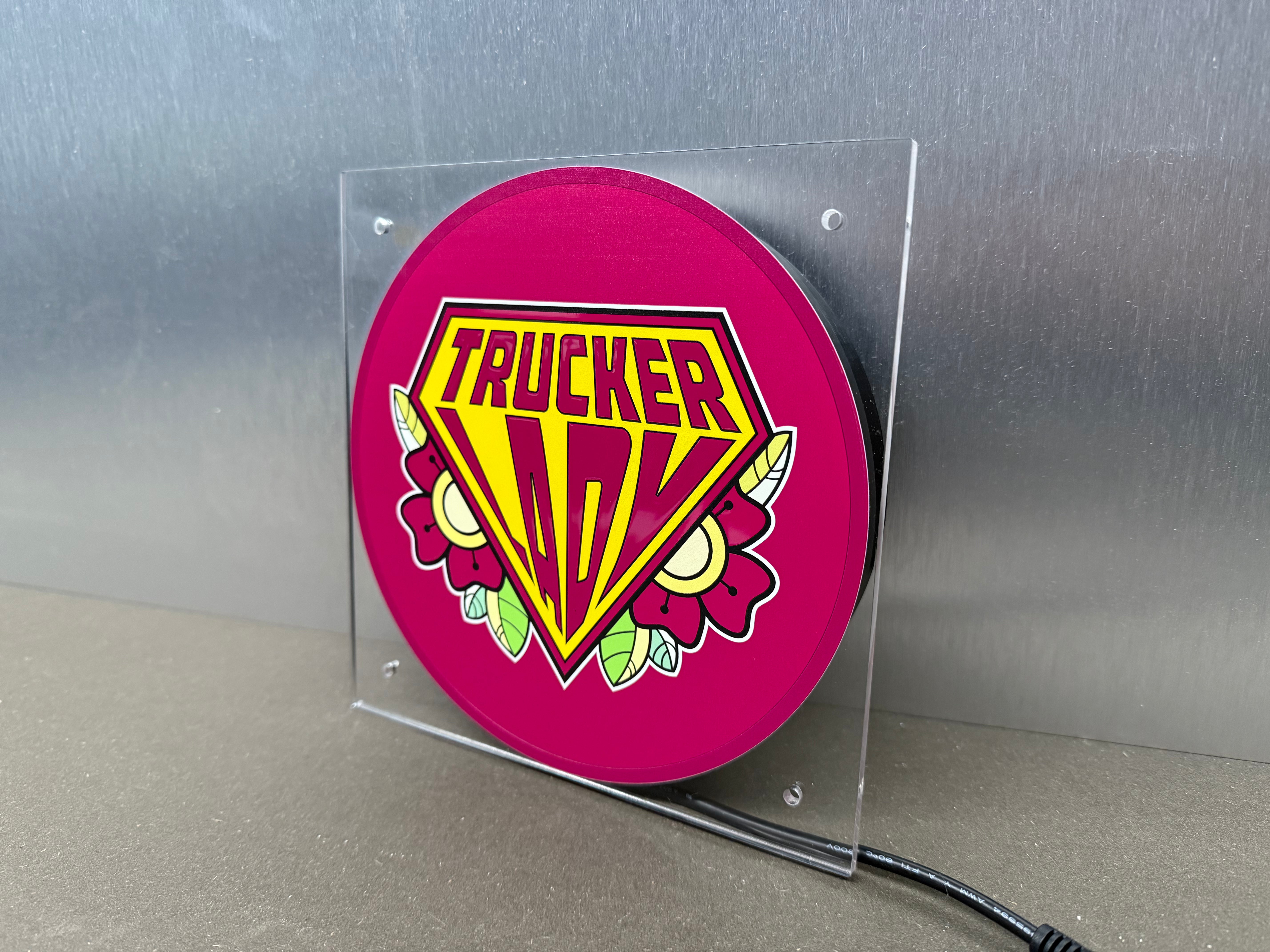 Trucker Lady Lichtbak - 17x17cm