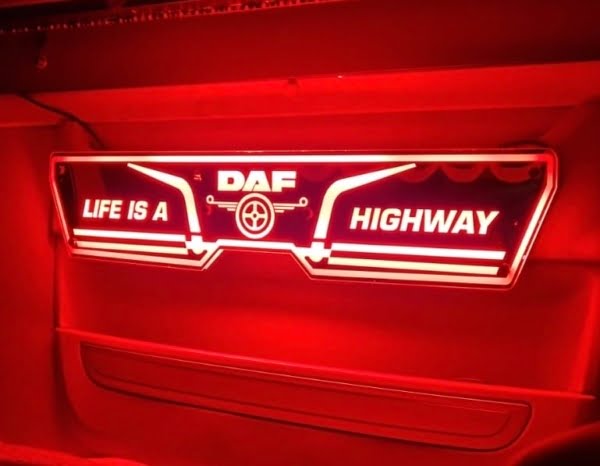 DAF LED Spiegel Achterwand