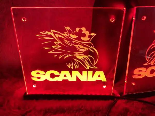 Scania Griffin logo Led bakje set - 15x15cm - Afbeelding 2